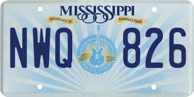 MS license plate NWQ826