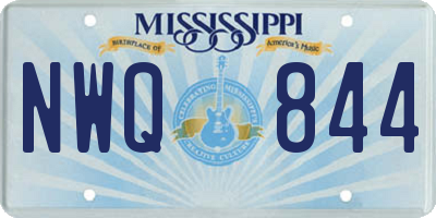 MS license plate NWQ844