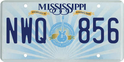 MS license plate NWQ856