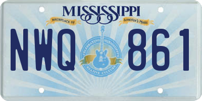 MS license plate NWQ861