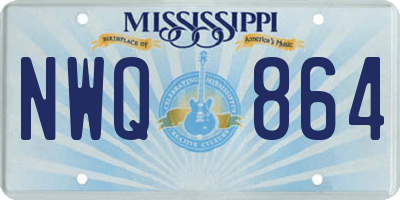 MS license plate NWQ864