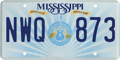 MS license plate NWQ873