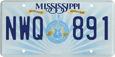 MS license plate NWQ891