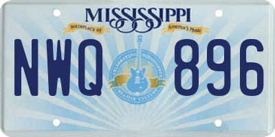 MS license plate NWQ896