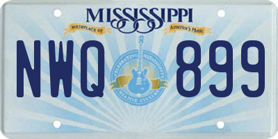 MS license plate NWQ899