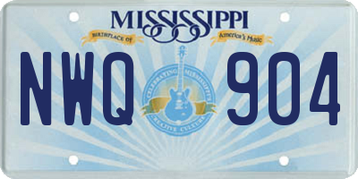MS license plate NWQ904