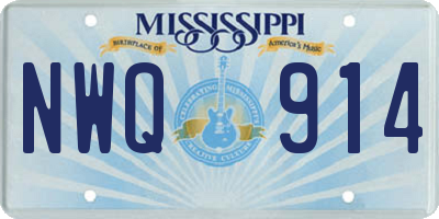 MS license plate NWQ914