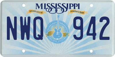 MS license plate NWQ942