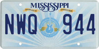 MS license plate NWQ944