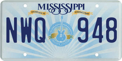 MS license plate NWQ948