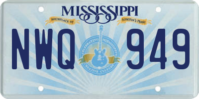 MS license plate NWQ949