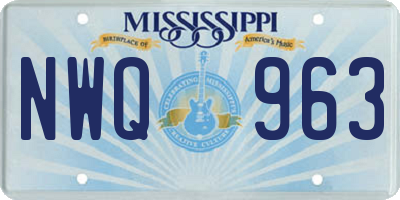 MS license plate NWQ963