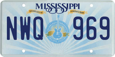 MS license plate NWQ969