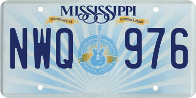 MS license plate NWQ976