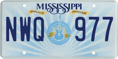 MS license plate NWQ977