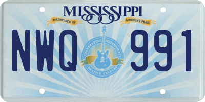 MS license plate NWQ991