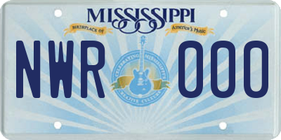 MS license plate NWR000