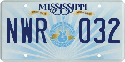MS license plate NWR032