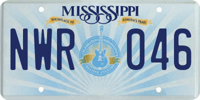MS license plate NWR046
