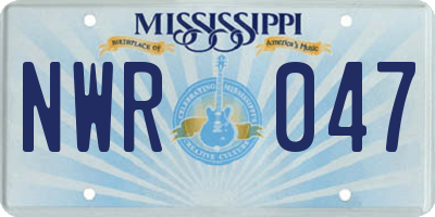 MS license plate NWR047