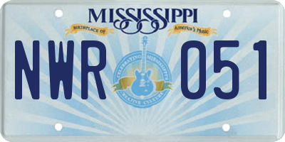MS license plate NWR051