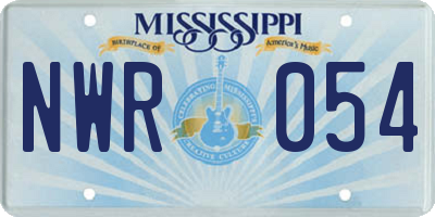 MS license plate NWR054