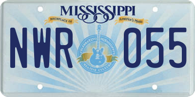 MS license plate NWR055