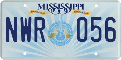 MS license plate NWR056