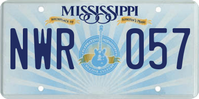 MS license plate NWR057