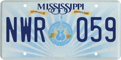 MS license plate NWR059