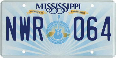 MS license plate NWR064