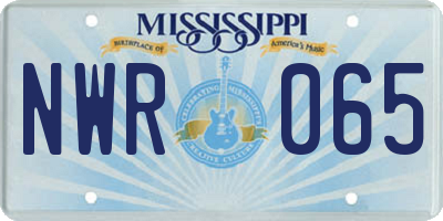 MS license plate NWR065
