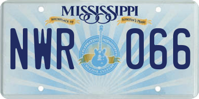 MS license plate NWR066