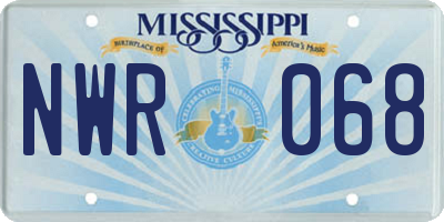 MS license plate NWR068