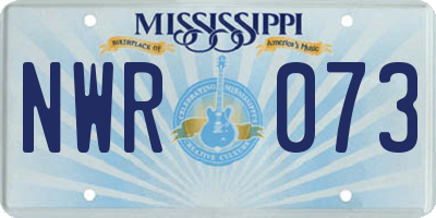 MS license plate NWR073