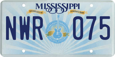 MS license plate NWR075