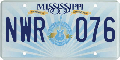 MS license plate NWR076