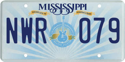 MS license plate NWR079
