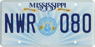 MS license plate NWR080