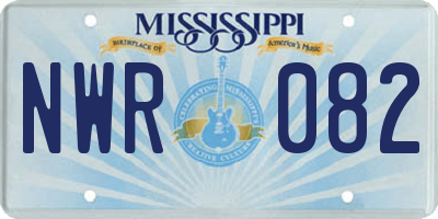 MS license plate NWR082