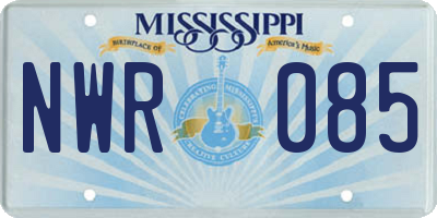 MS license plate NWR085