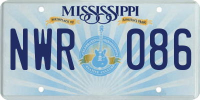 MS license plate NWR086