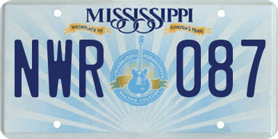 MS license plate NWR087