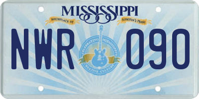 MS license plate NWR090