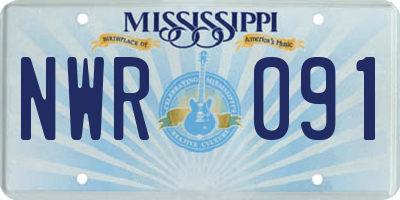 MS license plate NWR091