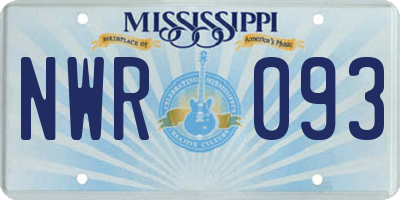 MS license plate NWR093