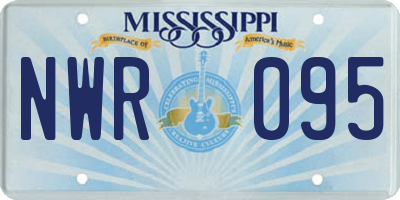 MS license plate NWR095