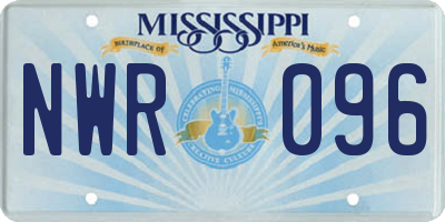 MS license plate NWR096