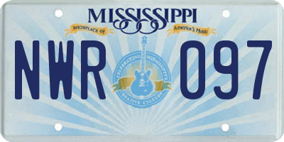MS license plate NWR097