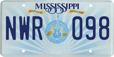 MS license plate NWR098